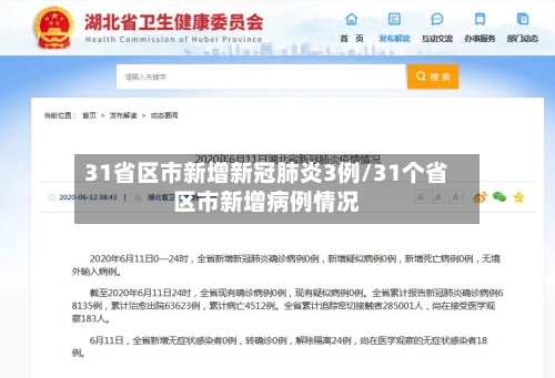 31省区市新增新冠肺炎3例/31个省区市新增病例情况-第2张图片
