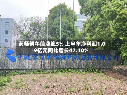药师帮午前涨逾5% 上半年净利润1.09亿元同比增长47.10%