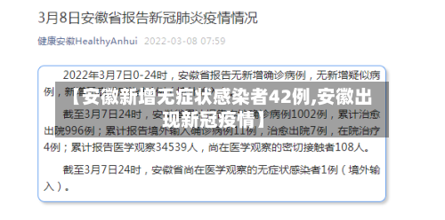 【安徽新增无症状感染者42例,安徽出现新冠疫情】