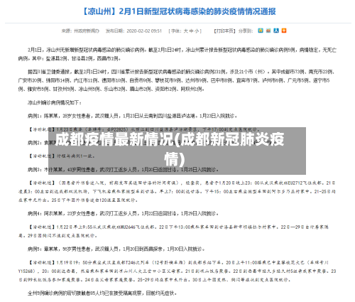 成都疫情最新情况(成都新冠肺炎疫情)-第3张图片