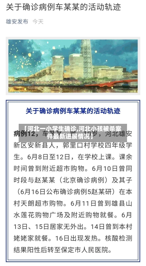 【河北一小学生确诊,河北小孩被杀案件最新进展情况】-第3张图片