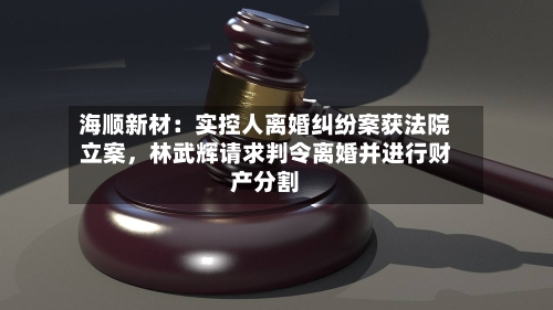 海顺新材：实控人离婚纠纷案获法院立案，林武辉请求判令离婚并进行财产分割