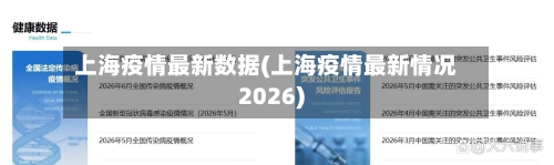 上海疫情最新数据(上海疫情最新情况2026)