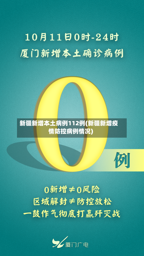 新疆新增本土病例112例(新疆新增疫情防控病例情况)