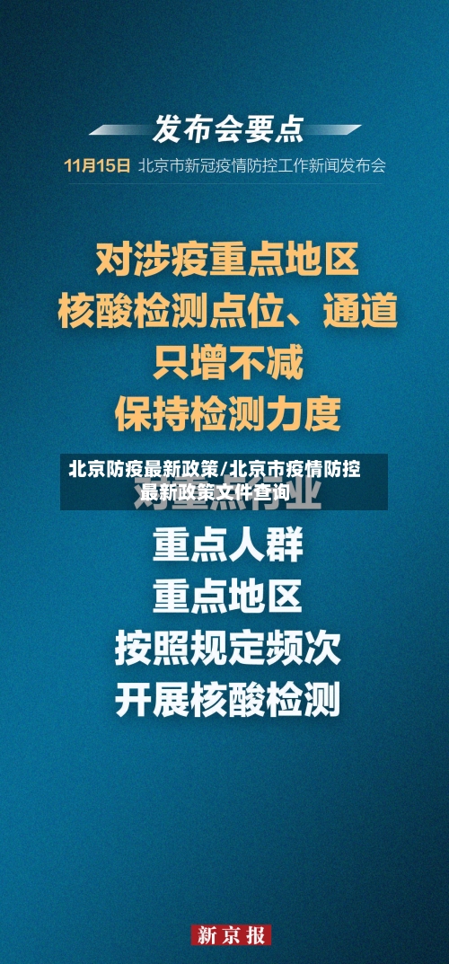 北京防疫最新政策/北京市疫情防控最新政策文件查询