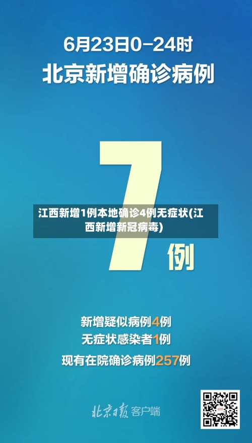 江西新增1例本地确诊4例无症状(江西新增新冠病毒)