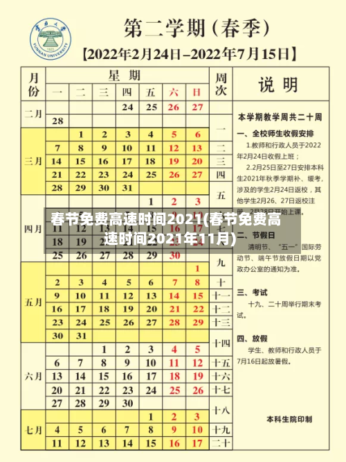 春节免费高速时间2021(春节免费高速时间2021年11月)-第3张图片