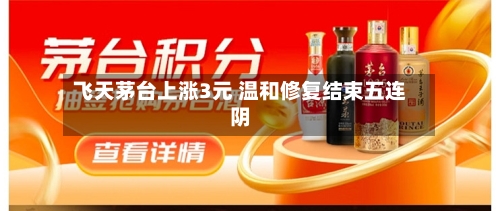 飞天茅台上涨3元 温和修复结束五连阴