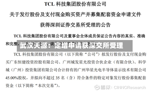 武汉天源：定增申请获深交所受理-第2张图片