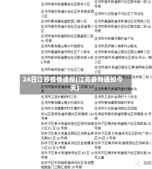 24日江苏疫情速报(江苏最新通知今天)-第2张图片