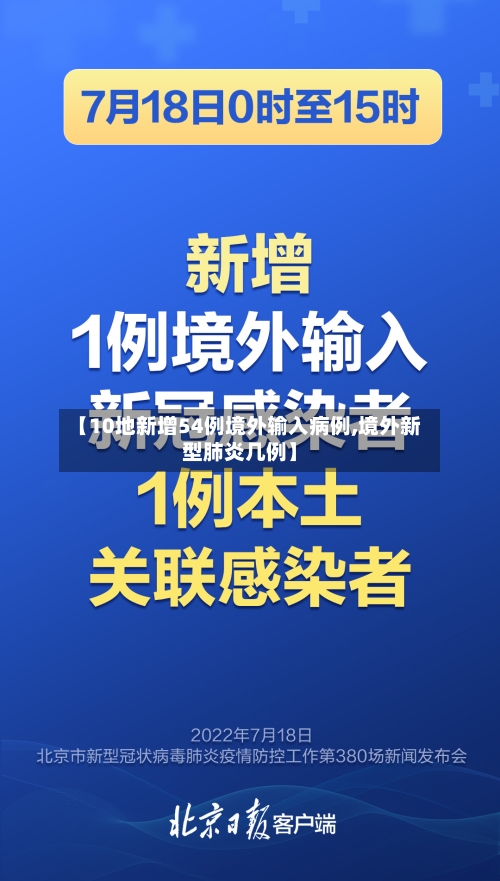 【10地新增54例境外输入病例,境外新型肺炎几例】