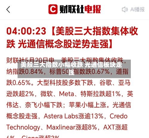 美股三大指数小幅收跌 光通信板块走强-第2张图片