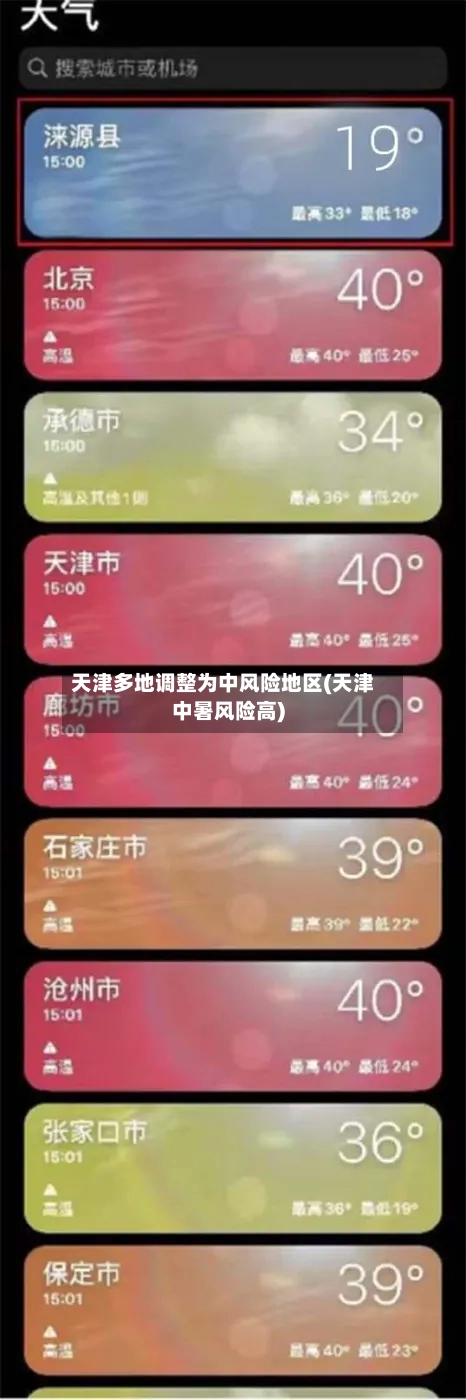 天津多地调整为中风险地区(天津中暑风险高)-第2张图片