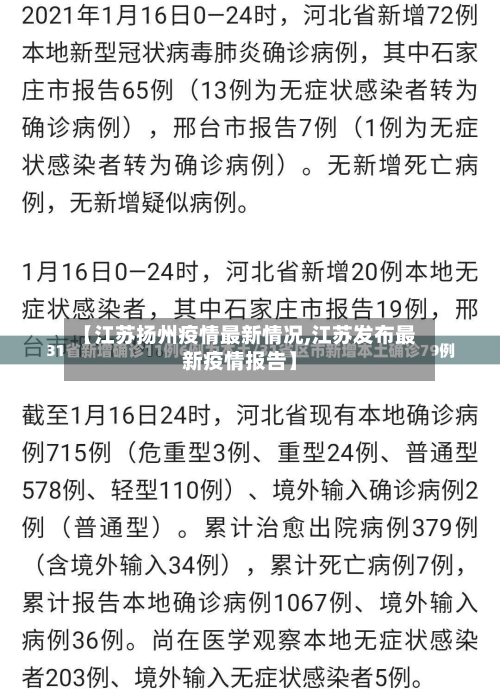 【江苏扬州疫情最新情况,江苏发布最新疫情报告】-第3张图片