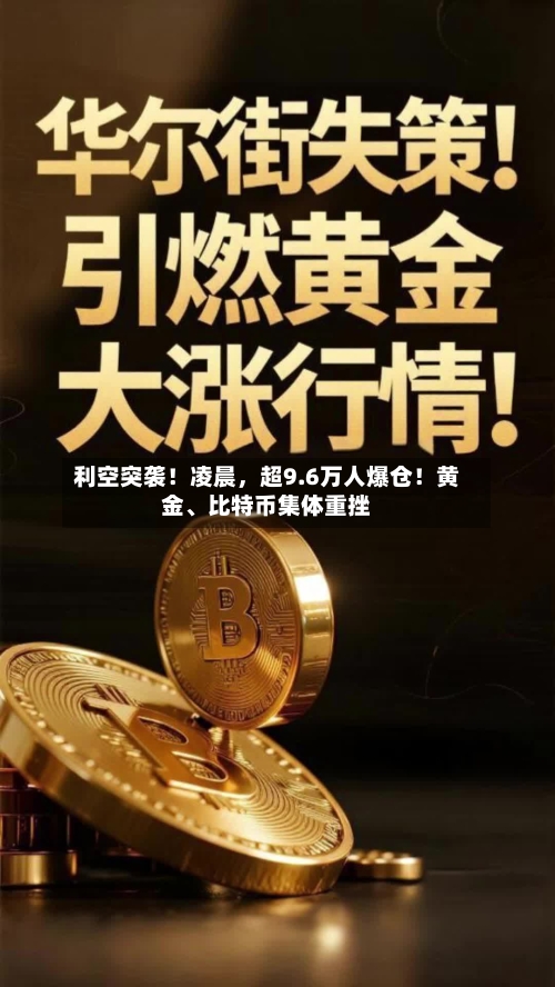 利空突袭！凌晨，超9.6万人爆仓！黄金、比特币集体重挫
