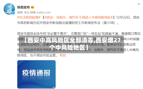 【西安中高风险区全部清零,西安增27个中风险地区】-第2张图片