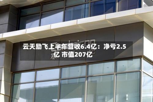 云天励飞上半年营收6.4亿：净亏2.5亿 市值207亿
