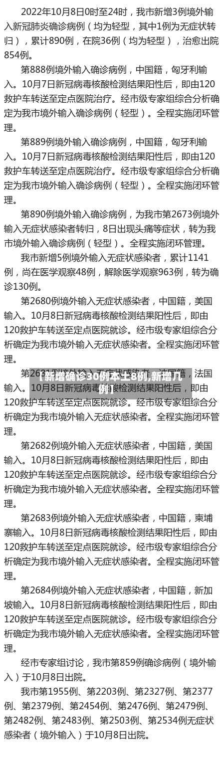 【新增确诊30例本土8例,新增几例】-第2张图片
