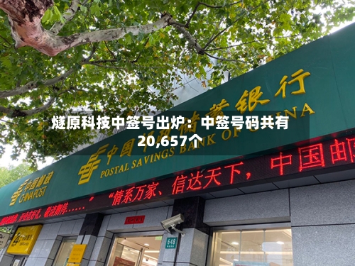 燧原科技中签号出炉：中签号码共有20,657个