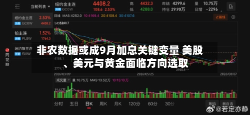 非农数据或成9月加息关键变量 美股、美元与黄金面临方向选取-第2张图片