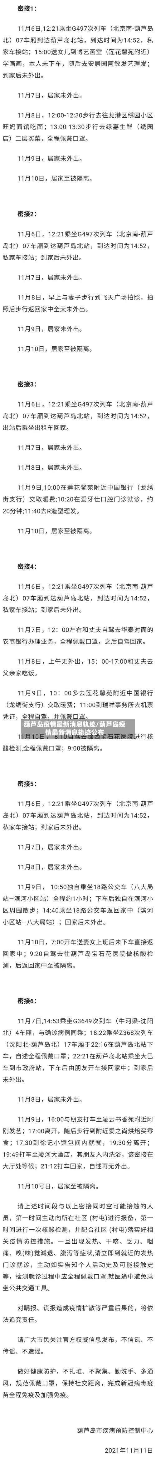 葫芦岛疫情最新消息轨迹/葫芦岛疫情最新消息轨迹公布-第3张图片