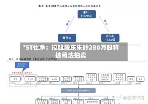 *ST仕净：控股股东朱叶280万股将被司法拍卖
