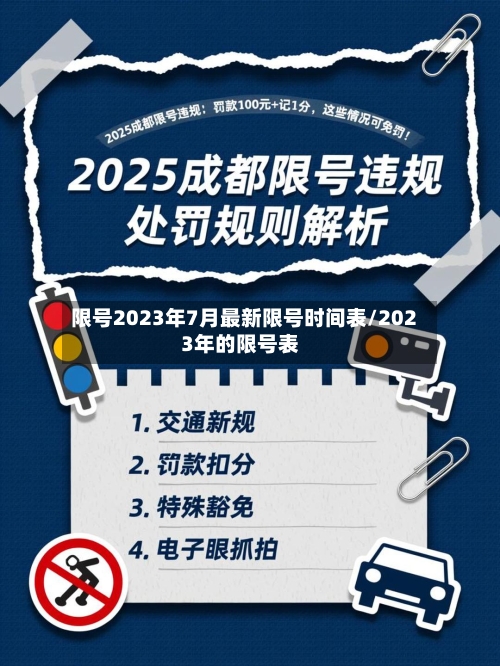 限号2023年7月最新限号时间表/2023年的限号表